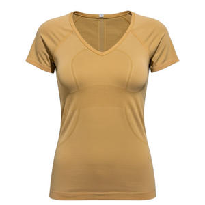 LULULEMON Run Swiftly Tech Vneck Short Sleeve Shirt Sz 8 Orange